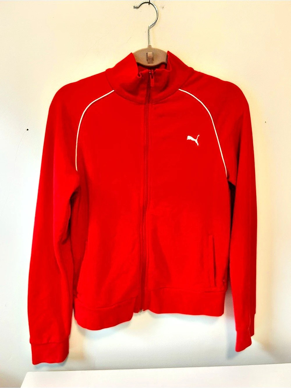 Puma Red Track Jacket Size Medium Like New